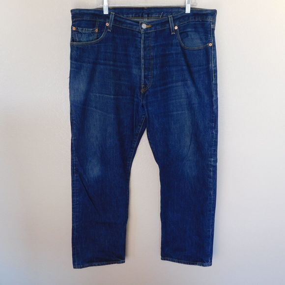 Levis 501 XX Jeans Size 40 x 30 Denim 5 Pocket Indigo Blue Casual Button Fly - Picture 1 of 10